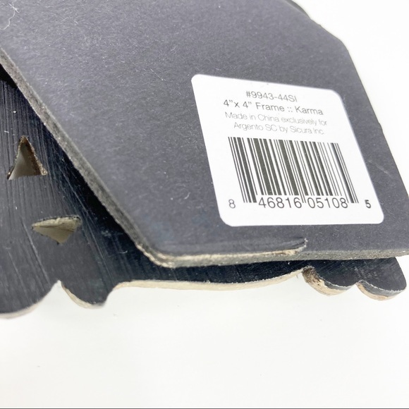 Unique Finds Arte de Casa 4-Inch x 4-Inch Karma Frame in Silver Wash - Picture 15 of 16